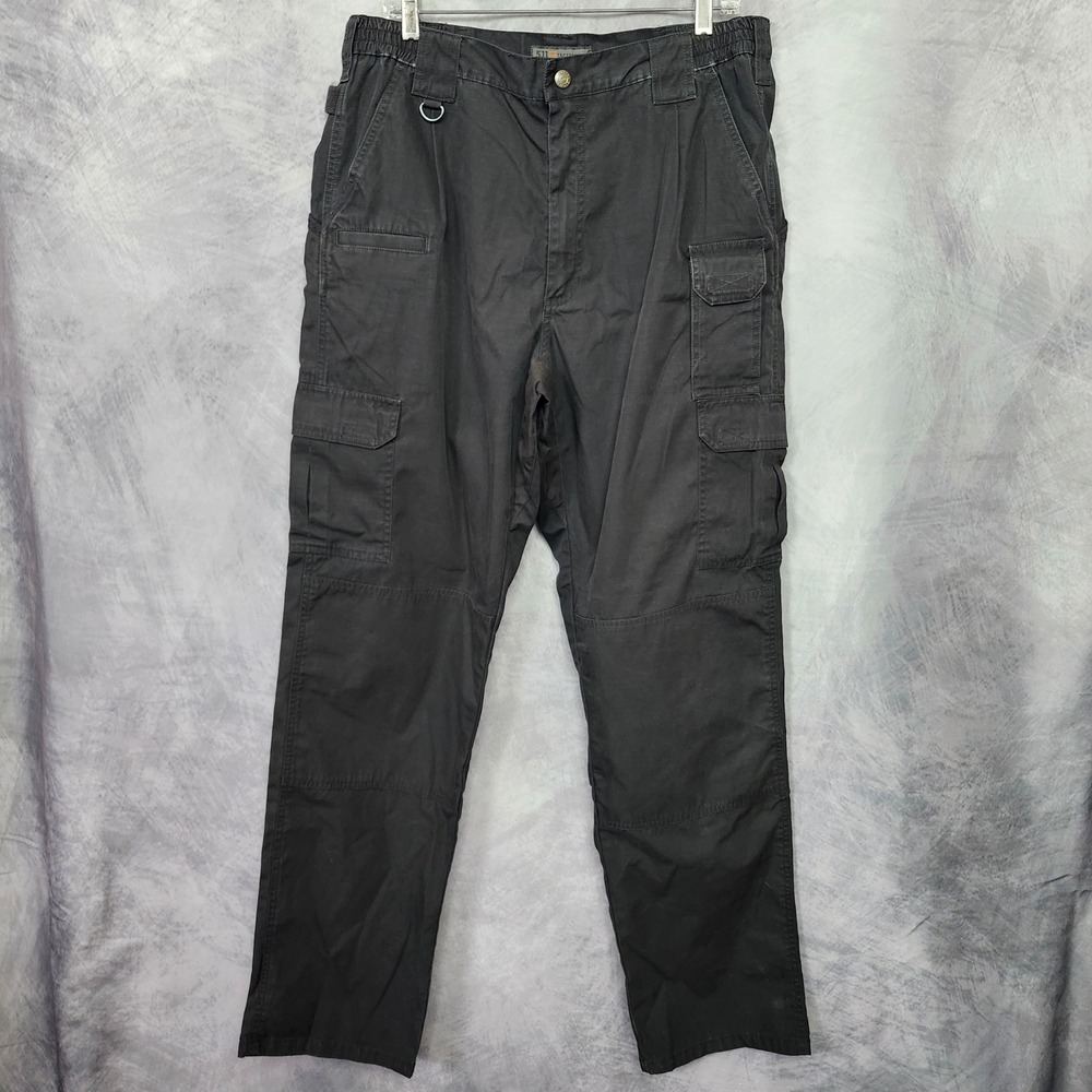 5.11 Tactical Taclite Pro Ripstop Cargo Pants Mens 34x32 Black Workwear 74273